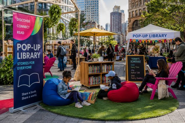 temporary reading spaces